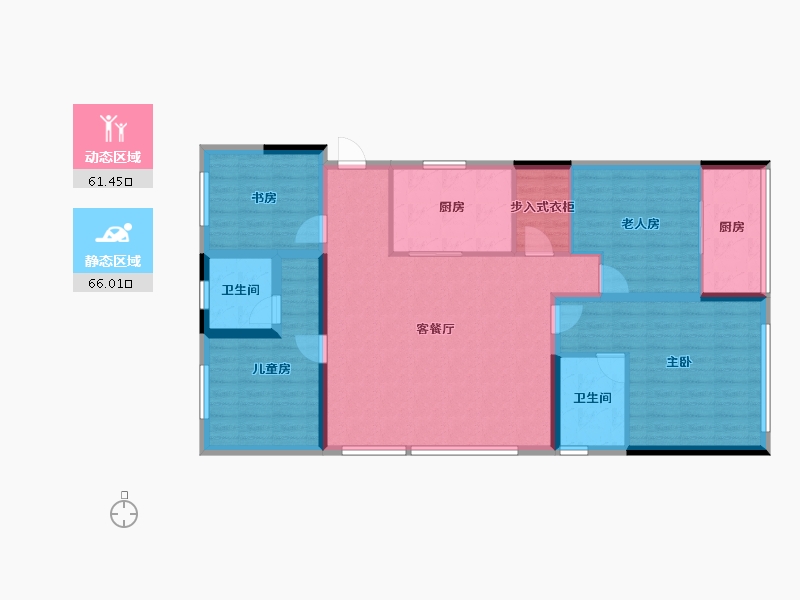 浙江省-杭州市-万达同心湾-114.75-户型库-动静分区