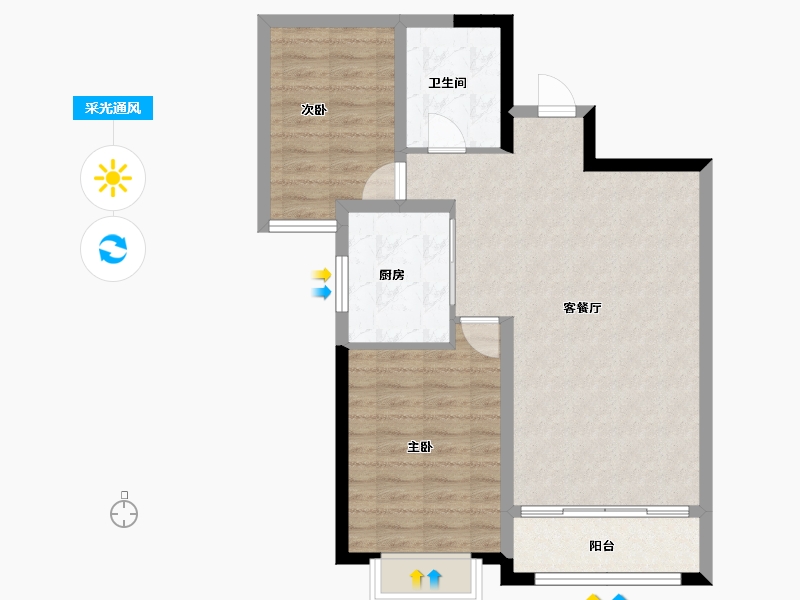 甘肃省-兰州市-长城嘉峪苑-73.60-户型库-采光通风