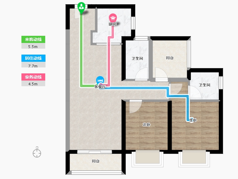 广东省-珠海市-华发汇华湾畔-67.80-户型库-动静线