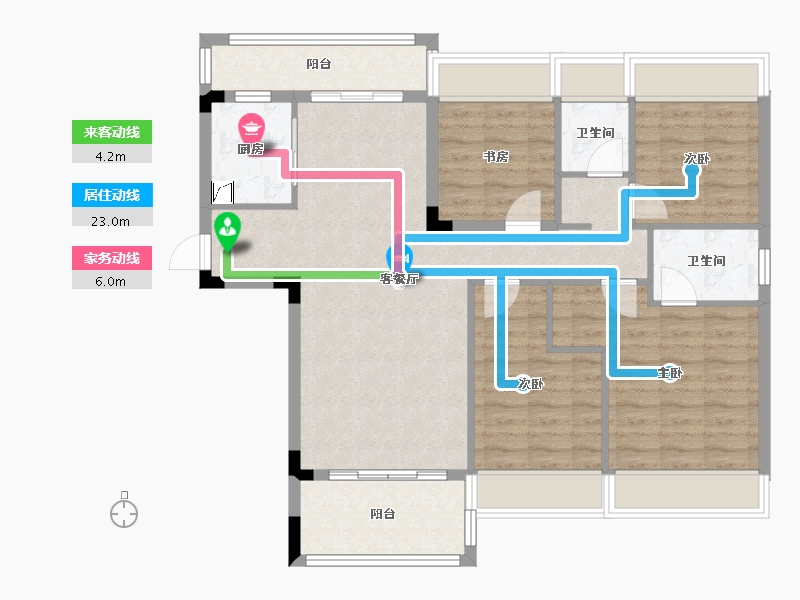 广西壮族自治区-桂林市-碧桂园剑桥郡-115.00-户型库-动静线