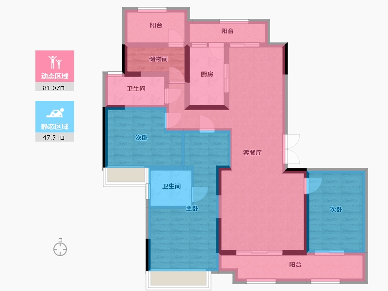 贵州省-黔东南苗族侗族自治州-翼天首府-110.00-户型库-动静分区