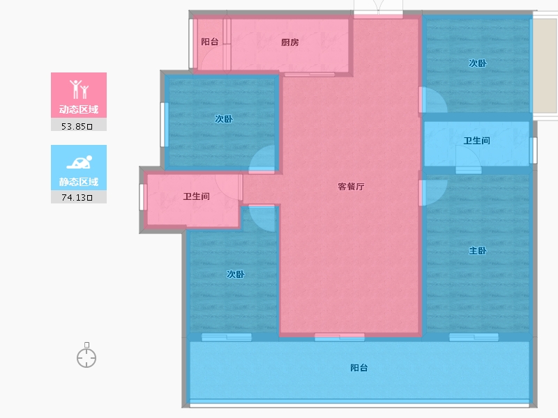 广西壮族自治区-南宁市-阳光城江山璟原-115.20-户型库-动静分区