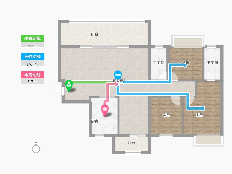 广西壮族自治区-南宁市-融创九熙府·熙园-107.70-户型库-动静线