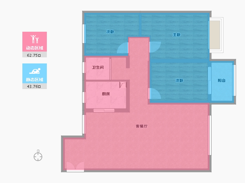 山东省-滨州市-秦皇壹号-95.80-户型库-动静分区