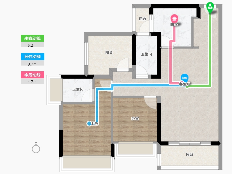 广东省-中山市-时光樾-79.85-户型库-动静线