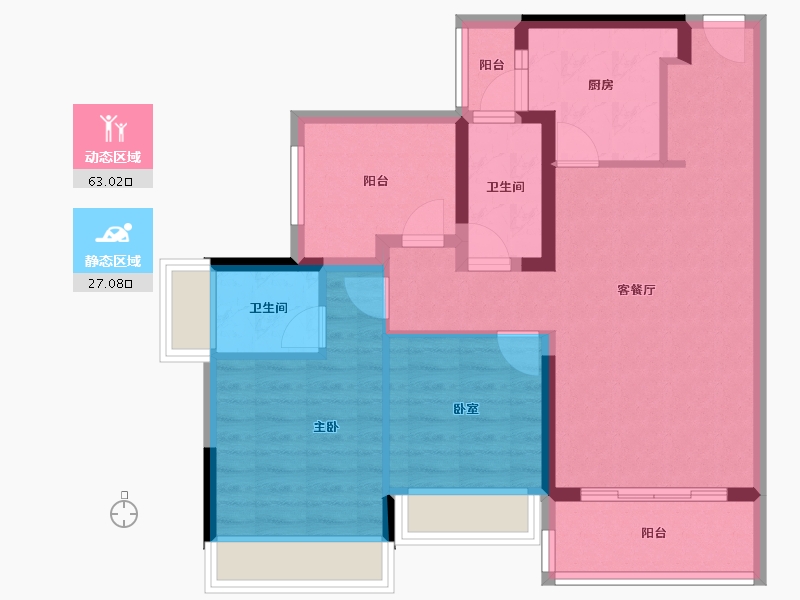 广东省-中山市-时光樾-79.85-户型库-动静分区