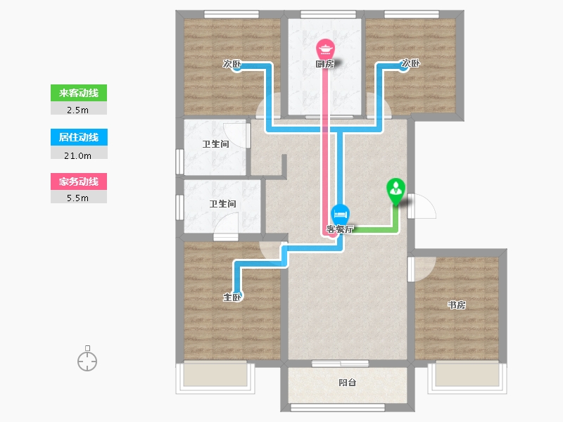 黑龙江省-哈尔滨市-保利·明明时光-91.00-户型库-动静线