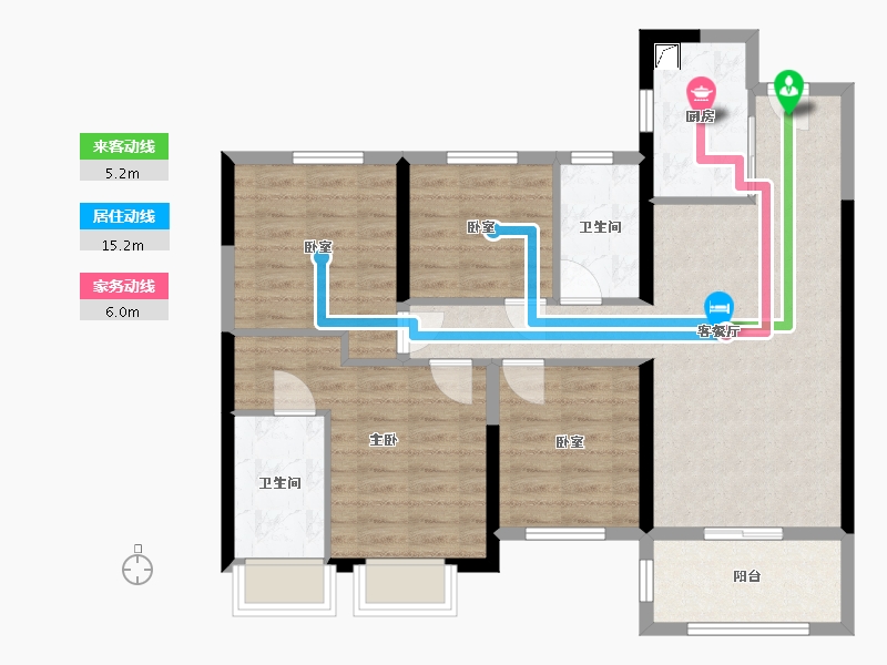 湖南省-长沙市-保利中环广场-96.00-户型库-动静线