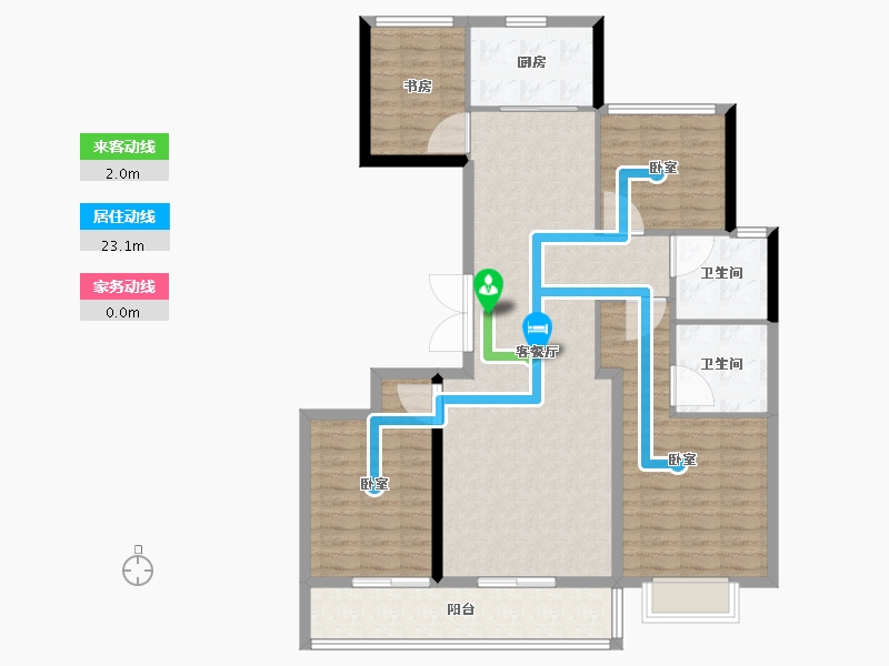 浙江省-杭州市-荟品天语城-110.41-户型库-动静线