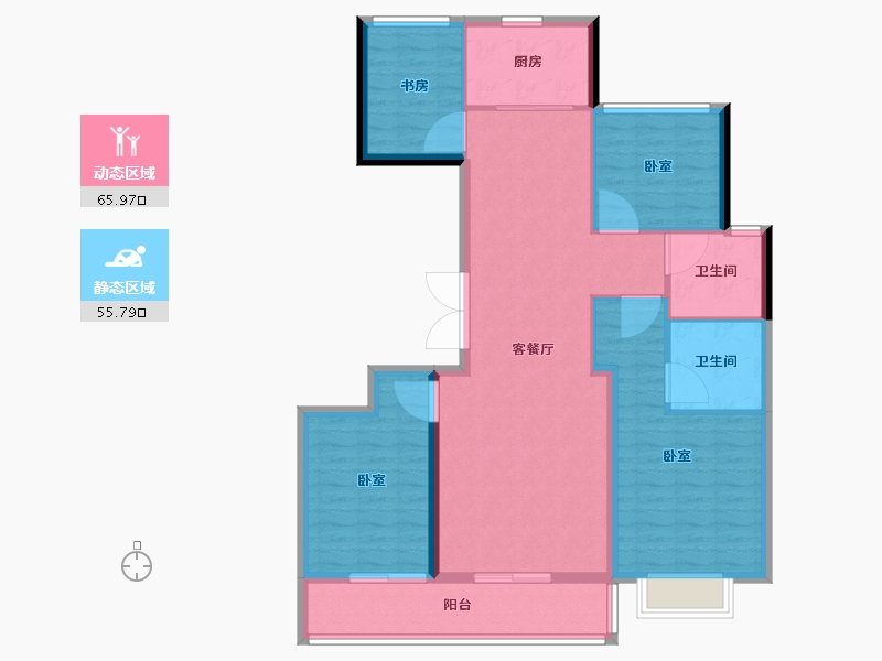 浙江省-杭州市-荟品天语城-110.41-户型库-动静分区