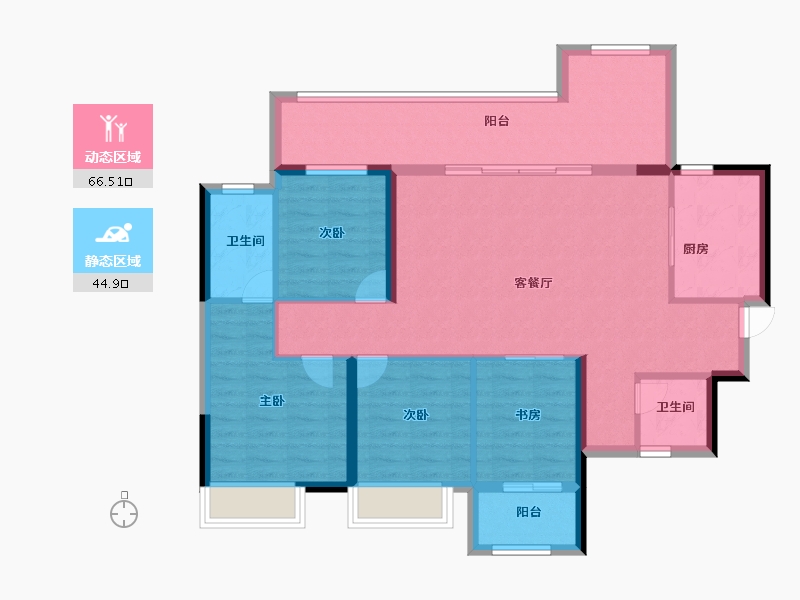 广西壮族自治区-南宁市-融创九熙府·熙园-100.00-户型库-动静分区