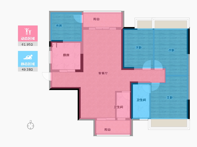 广西壮族自治区-南宁市-保利领秀前城-99.00-户型库-动静分区