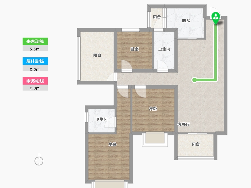 广西壮族自治区-南宁市-荣和城市之门-85.60-户型库-动静线