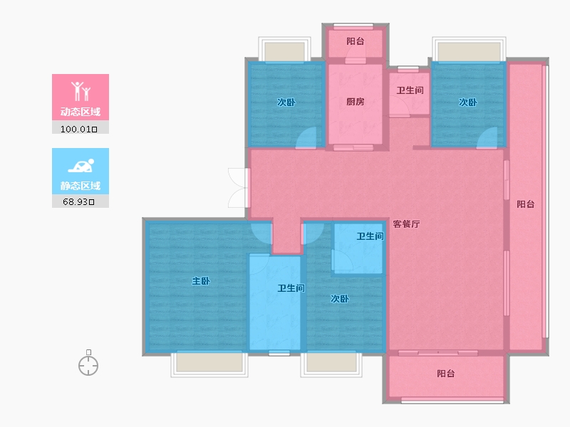 广西壮族自治区-南宁市-阳光城江山璟原-152.00-户型库-动静分区