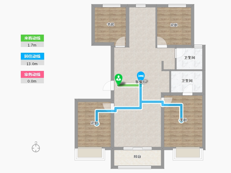 黑龙江省-哈尔滨市-保利·明明时光-91.67-户型库-动静线