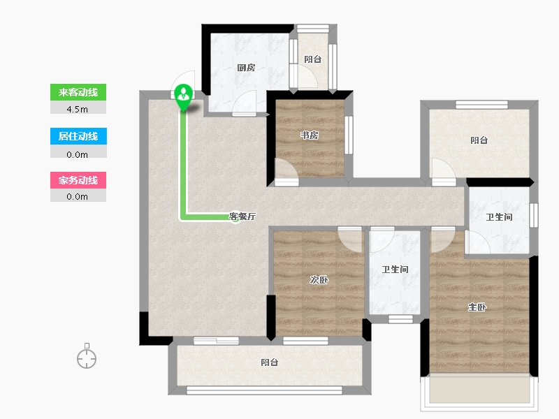 广西壮族自治区-南宁市-融创九熙府·熙园-77.39-户型库-动静线