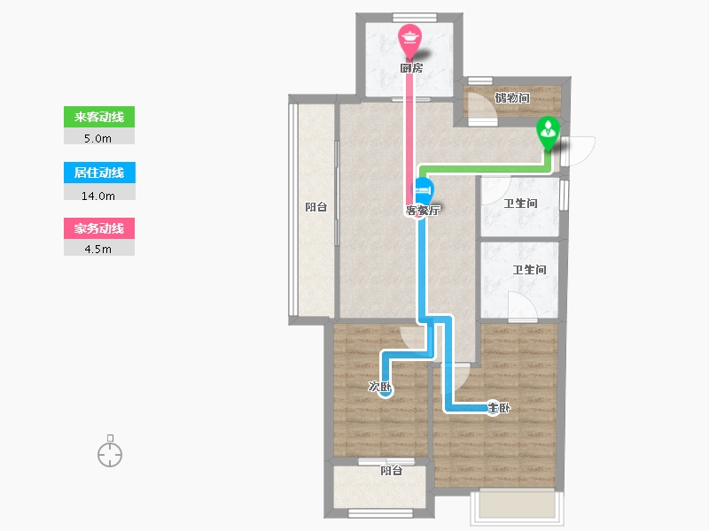 浙江省-杭州市-杭房悦东方-79.20-户型库-动静线