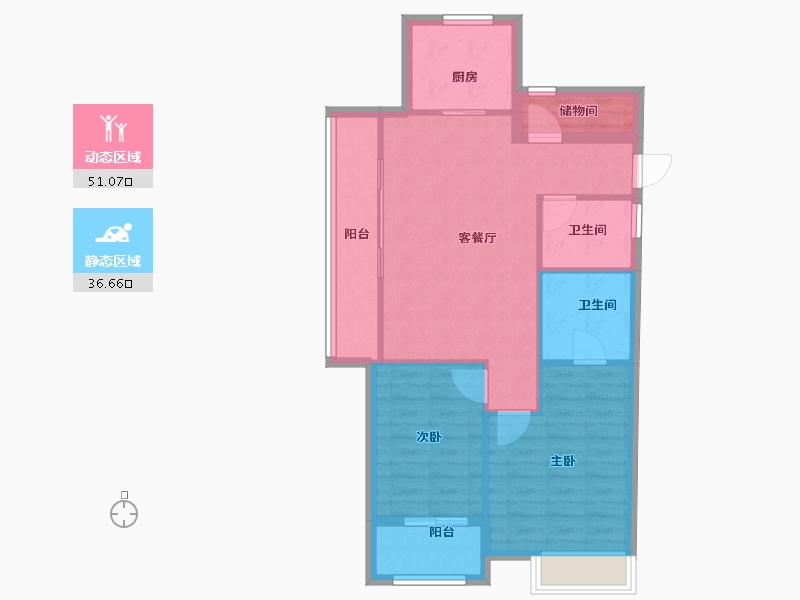 浙江省-杭州市-杭房悦东方-79.20-户型库-动静分区