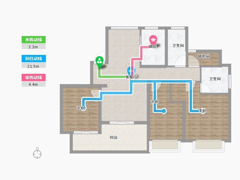 浙江省-杭州市-杭房悦东方-111.20-户型库-动静线