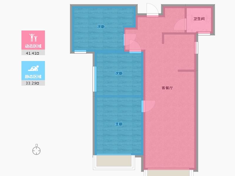 甘肃省-兰州市-兰州万科城-77.00-户型库-动静分区