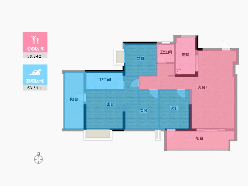 广西壮族自治区-南宁市-东方尊府-109.90-户型库-动静分区