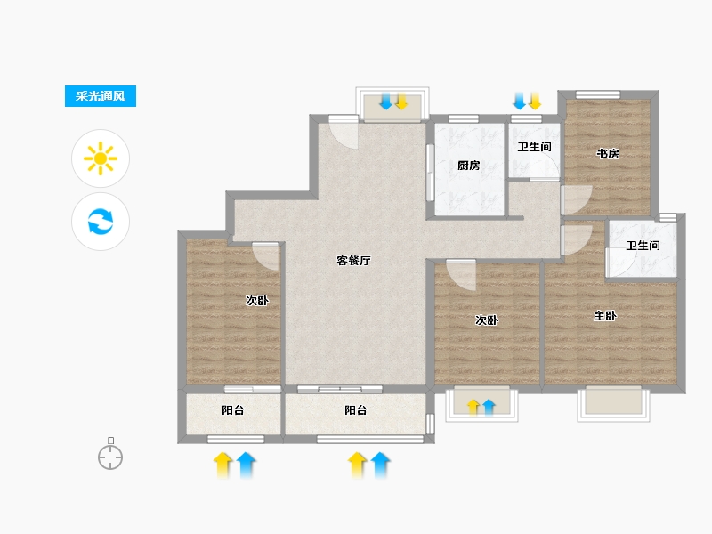 福建省-莆田市-建发央誉-110.00-户型库-采光通风