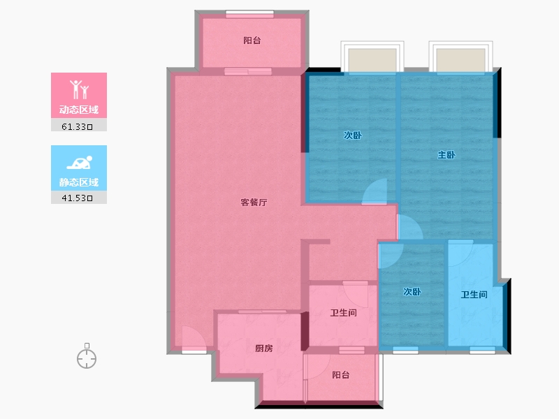 广西壮族自治区-南宁市-翡翠时光-92.63-户型库-动静分区