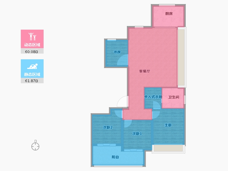 浙江省-杭州市-杭房悦东方-111.20-户型库-动静分区