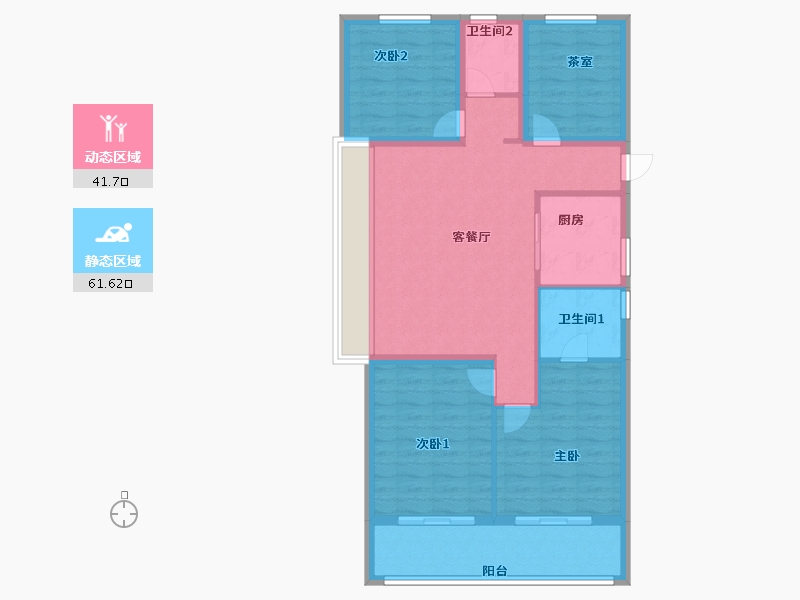 浙江省-杭州市-樾臻府-92.76-户型库-动静分区