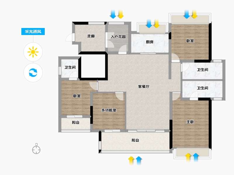 广东省-佛山市-万科天空之城-138.88-户型库-采光通风