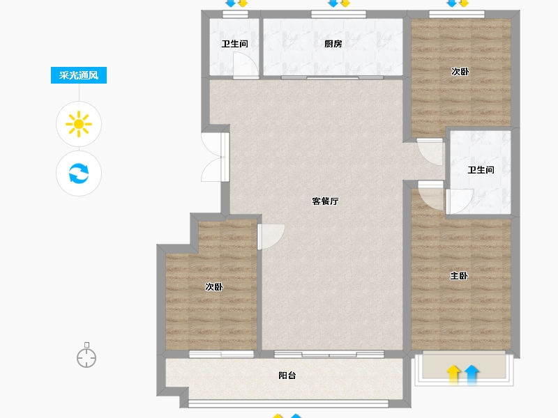 山东省-潍坊市-安顺府-112.00-户型库-采光通风