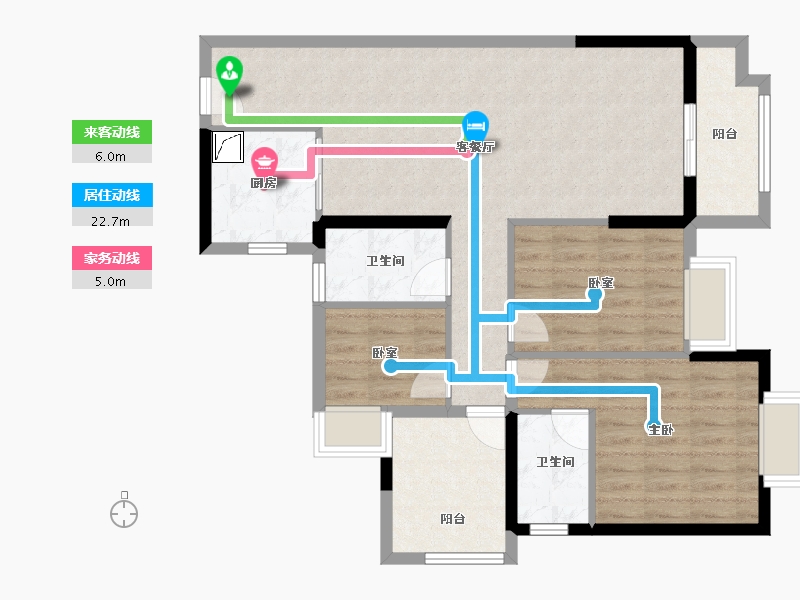 广东省-佛山市-海伦堡玖悦澜湾-88.00-户型库-动静线