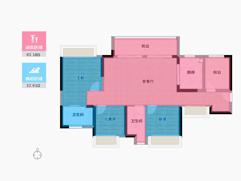 广东省-佛山市-中建顺控云熙悦城-84.96-户型库-动静分区