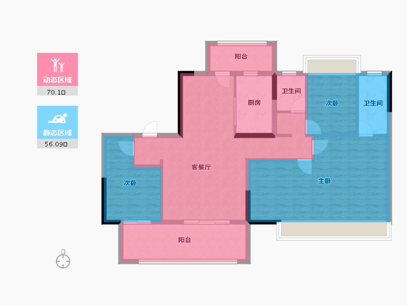 广西壮族自治区-南宁市-美的悦江府-114.13-户型库-动静分区