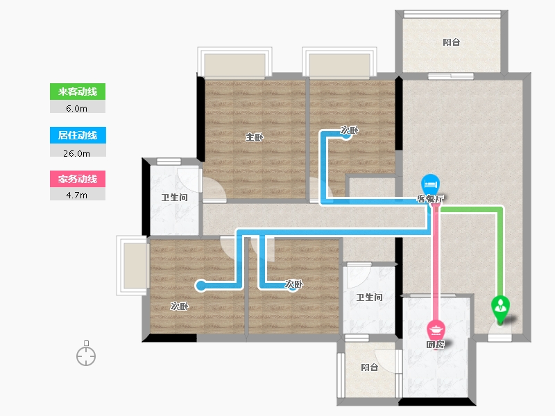 广西壮族自治区-南宁市-翡翠时光-106.92-户型库-动静线