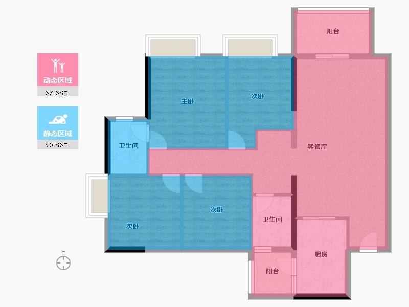 广西壮族自治区-南宁市-翡翠时光-106.92-户型库-动静分区