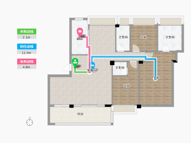 浙江省-杭州市-大华春山明月四区-118.41-户型库-动静线