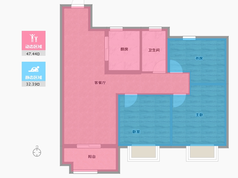 安徽省-合肥市-禹洲林海天城-71.20-户型库-动静分区