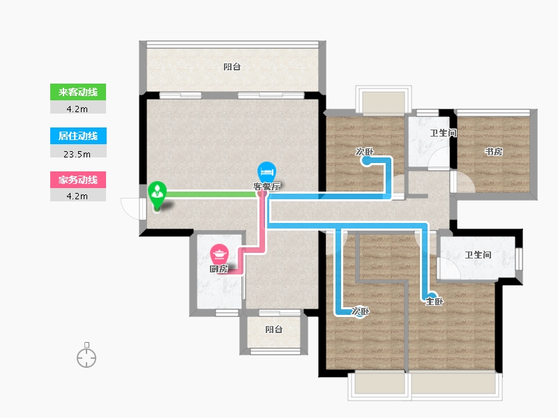 广西壮族自治区-南宁市-保利领秀前城-102.00-户型库-动静线