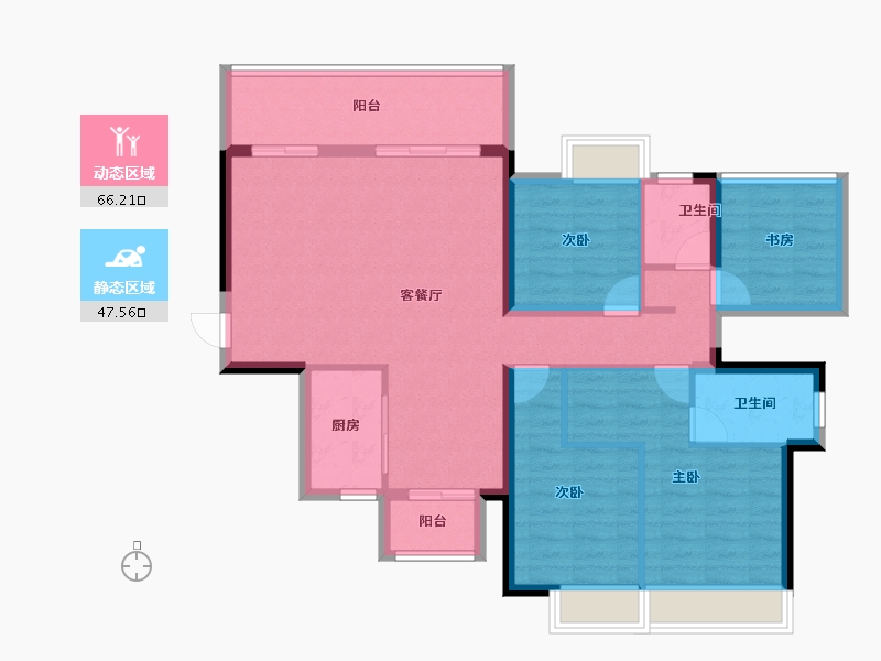 广西壮族自治区-南宁市-保利领秀前城-102.00-户型库-动静分区