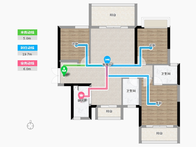 广西壮族自治区-南宁市-东方尊府-101.00-户型库-动静线