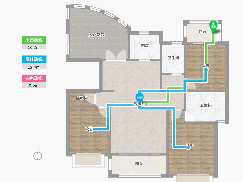 湖南省-长沙市-湘江世纪城-103.26-户型库-动静线