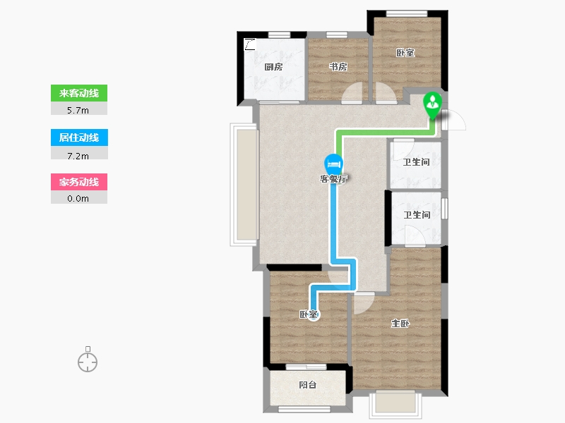 浙江省-杭州市-荣安春熙上和湾-89.73-户型库-动静线