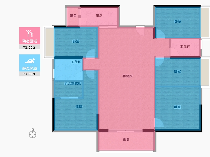 广西壮族自治区-南宁市-翡翠时光-132.30-户型库-动静分区