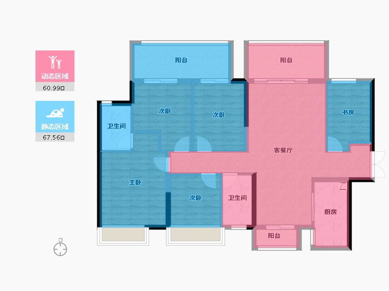 广西壮族自治区-南宁市-东方尊府-115.55-户型库-动静分区