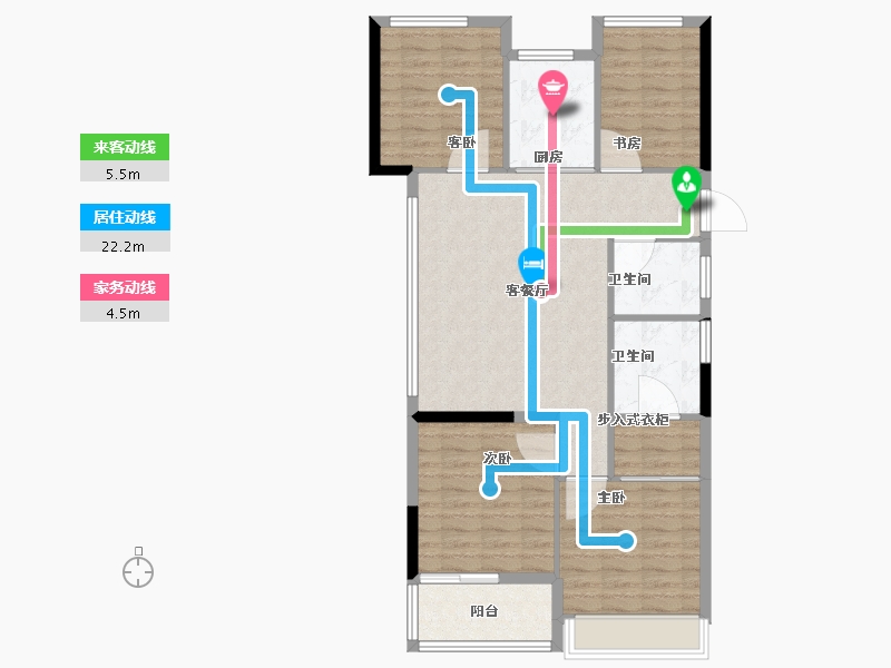 浙江省-杭州市-顺源府-96.01-户型库-动静线