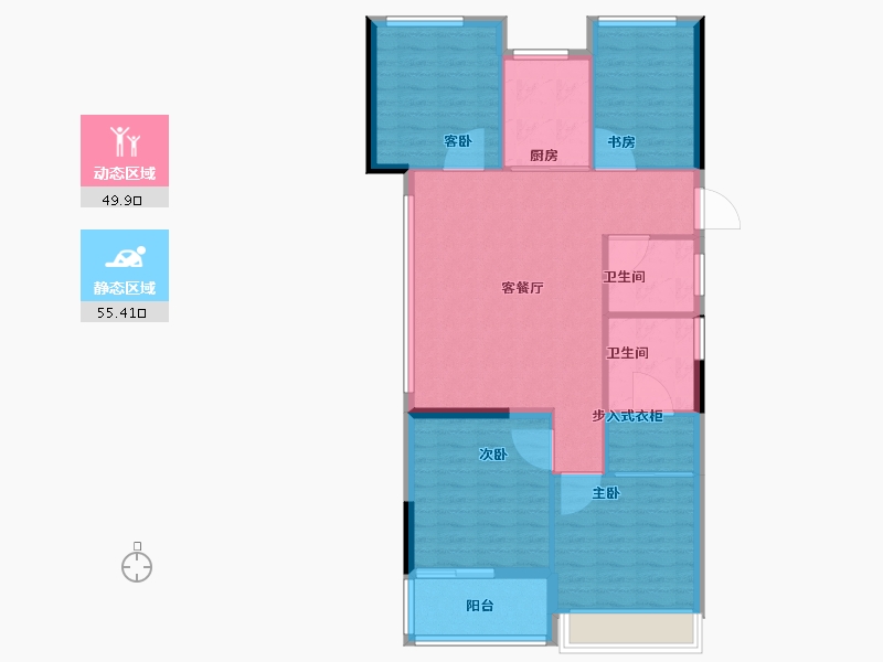 浙江省-杭州市-顺源府-96.01-户型库-动静分区