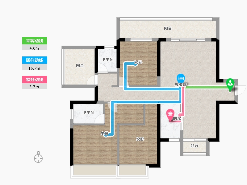 广西壮族自治区-南宁市-保利领秀前城-102.00-户型库-动静线