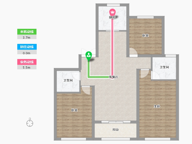 甘肃省-兰州市-兰石豪布斯卡-99.94-户型库-动静线