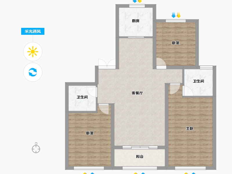 甘肃省-兰州市-兰石豪布斯卡-99.94-户型库-采光通风